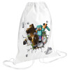 Backpack pouch GYMBAG white (28x40cm)