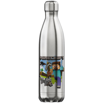 Minecraft Alex and friends, Inox (Stainless steel) hot metal mug, double wall, 750ml