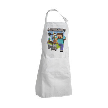 Minecraft Alex and friends, Adult Chef Apron (with sliders and 2 pockets)