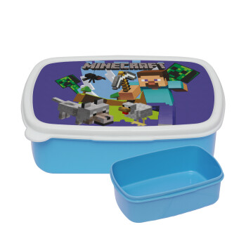 Minecraft Alex, ΜΠΛΕ παιδικό δοχείο φαγητού (lunchbox) πλαστικό (BPA-FREE) Lunch Βox M18 x Π13 x Υ6cm