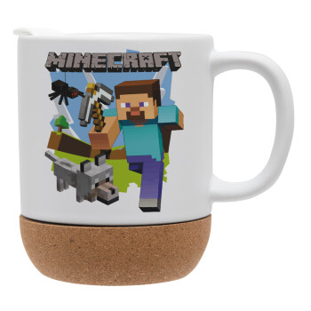 Minecraft Alex and friends, Ceramic coffee mug Cork (MAT), 330ml (1pcs)