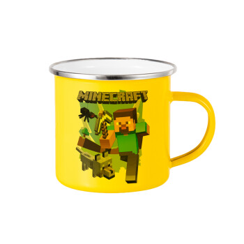 Minecraft Alex and friends, Yellow Enamel Metallic Cup 360ml