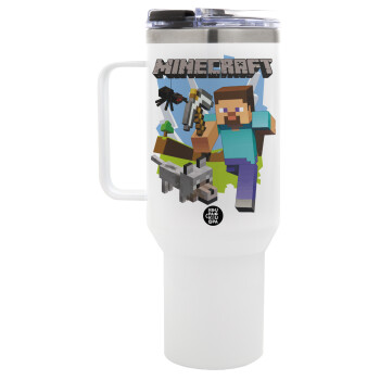 Minecraft Alex and friends, Mega Stainless steel Tumbler with lid, double wall 1,2L