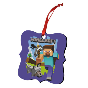 Minecraft Alex, Christmas ornament polygon wooden 7.5cm