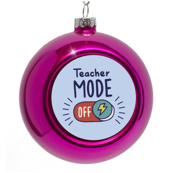 Teacher mode, Purple Christmas tree ornament bauble 8cm