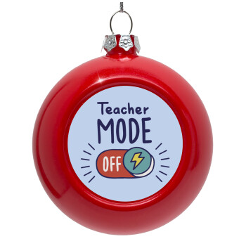 Teacher mode, Red Christmas tree ornament bauble 8cm