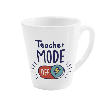 Teacher mode, Κούπα κωνική Latte Λευκή, κεραμική, 300ml