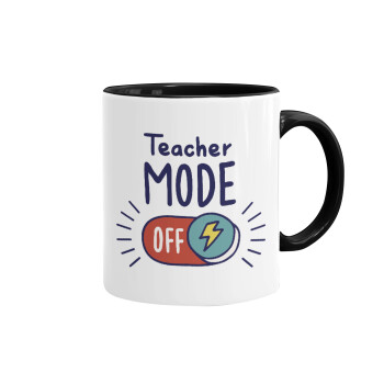 Teacher mode, Mug colored black, ceramic, 330ml