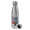 Metallic water bottle, stainless steel, 750ml