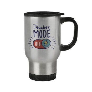 Teacher mode, Stainless steel travel mug with lid, double wall 450ml