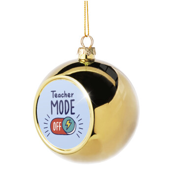 Teacher mode, Golden Christmas tree ball ornament 8cm