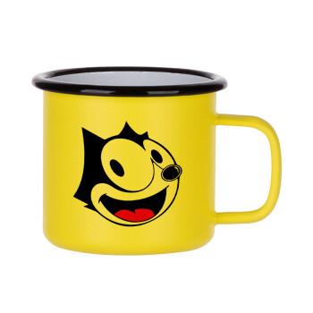 Felix the cat, Metallic enamel MATT Yellow cup 360ml