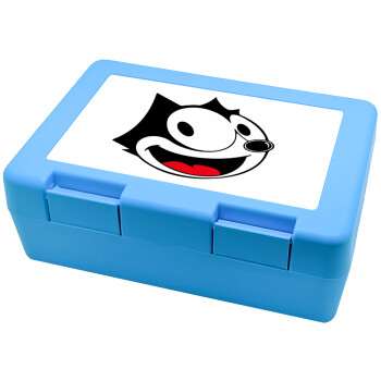 Felix the cat, Children's cookie container LIGHT BLUE 185x128x65mm (BPA free plastic)