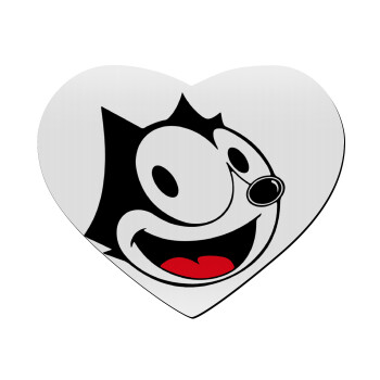 Felix the cat, Mousepad heart 23x20cm