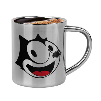 Felix the cat, Double-wall metal cup for espresso (220ml)