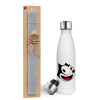 Easter candle, metallic white thermos bottle (500ml) & aromatic flat candle (30cm) (GRAY)