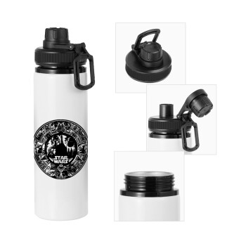 Star Wars Disk, Metal water bottle with safety cap, aluminum 850ml