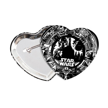 Star Wars Disk, Κονκάρδα παραμάνα καρδιά (57x52mm)