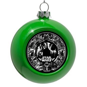 Star Wars Disk, Green Christmas tree ornament bauble 8cm