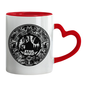 Star Wars Disk, Mug heart red handle, ceramic, 330ml