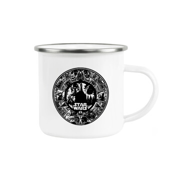 Star Wars Disk, Metallic enamel cup white 360ml