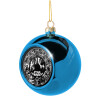 Blue Christmas tree ball ornament 8cm