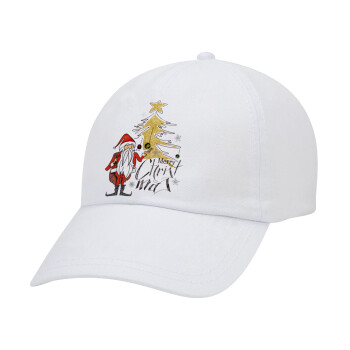 Santa Claus gold, Καπέλο Ενηλίκων Baseball Λευκό 5-φύλλο (POLYESTER, ΕΝΗΛΙΚΩΝ, UNISEX, ONE SIZE)