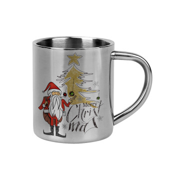 Santa Claus gold, Mug Stainless steel double wall 300ml