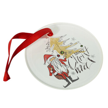 Santa Claus gold, Christmas ornament glass 9cm