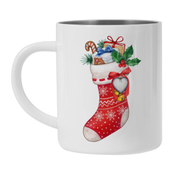 Xmas boot, Mug Stainless steel double wall 450ml