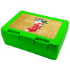 Children's cookie container GREEN 185x128x65mm (BPA free plastic)