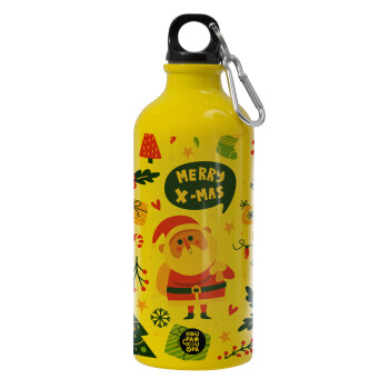 Merry x-mas pattern, Water bottle 600ml