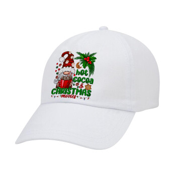 Hot cocoa and Christmas movies, Καπέλο Ενηλίκων Baseball Λευκό 5-φύλλο (POLYESTER, ΕΝΗΛΙΚΩΝ, UNISEX, ONE SIZE)