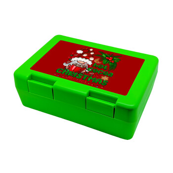 Hot cocoa and Christmas movies, Children's cookie container GREEN 185x128x65mm (BPA free plastic)