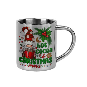 Hot cocoa and Christmas movies, Mug Stainless steel double wall 300ml