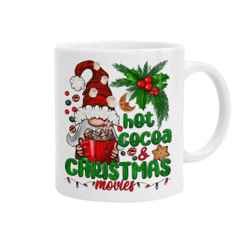 Hot cocoa and Christmas movies, Ceramic coffee mug, 330ml