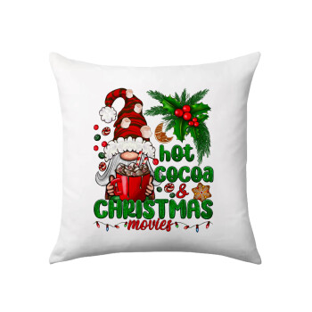 Hot cocoa and Christmas movies, Sofa cushion 40x40cm includes filling