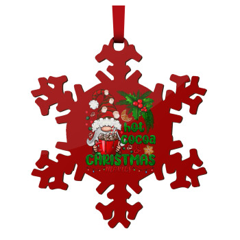 Hot cocoa and Christmas movies, Christmas ornament wooden snowflake 9cm