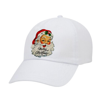 Santa vintage, Καπέλο Ενηλίκων Baseball Λευκό 5-φύλλο (POLYESTER, ΕΝΗΛΙΚΩΝ, UNISEX, ONE SIZE)