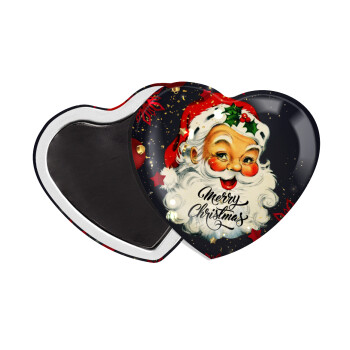 Santa vintage, Μαγνητάκι καρδιά (57x52mm)