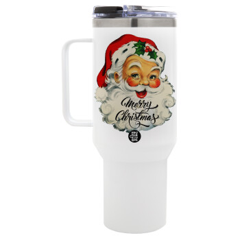 Santa vintage, Mega Stainless steel Tumbler with lid, double wall 1,2L