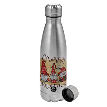 Xmas Elves, Metallic water bottle, stainless steel, 750ml