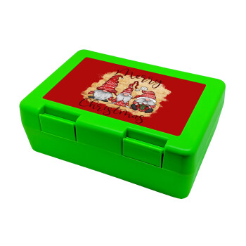 Xmas Elves, Children's cookie container GREEN 185x128x65mm (BPA free plastic)