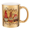 Mug ceramic, gold mirror, 330ml