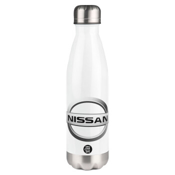 nissan, Metal mug thermos White (Stainless steel), double wall, 500ml