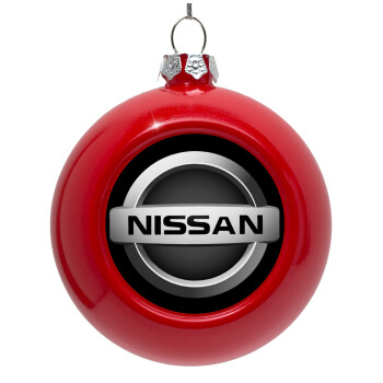 nissan, Στολίδι Χριστουγεννιάτικη μπάλα δένδρου Κόκκινη 8cm