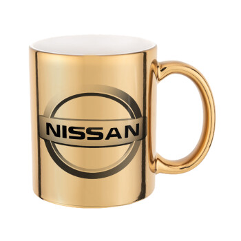 nissan, Κούπα κεραμική, χρυσή καθρέπτης, 330ml