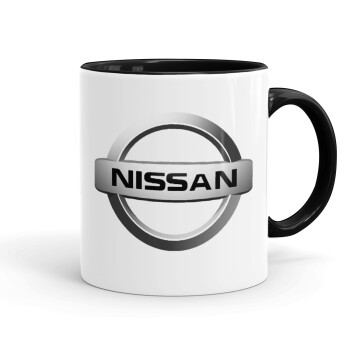 nissan, Κούπα χρωματιστή μαύρη, κεραμική, 330ml