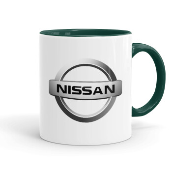 nissan, Κούπα χρωματιστή πράσινη, κεραμική, 330ml