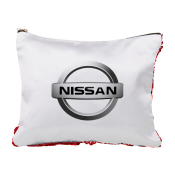 nissan, Red sequin cosmetic bag